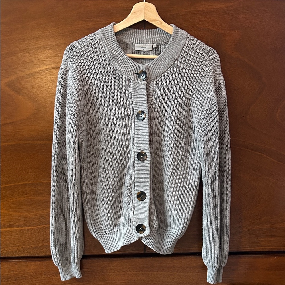 Minimum Gray Button-Up Cardigan